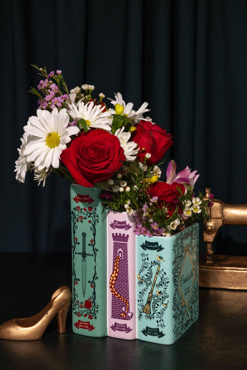 Steel Mill and Co. - Triple Book Vase, Grimm's Fairy Tales