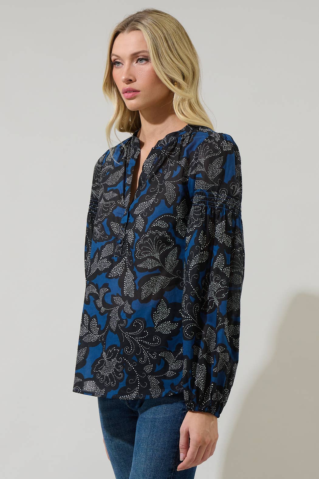 Aurina Floral Jamille Poplin Top