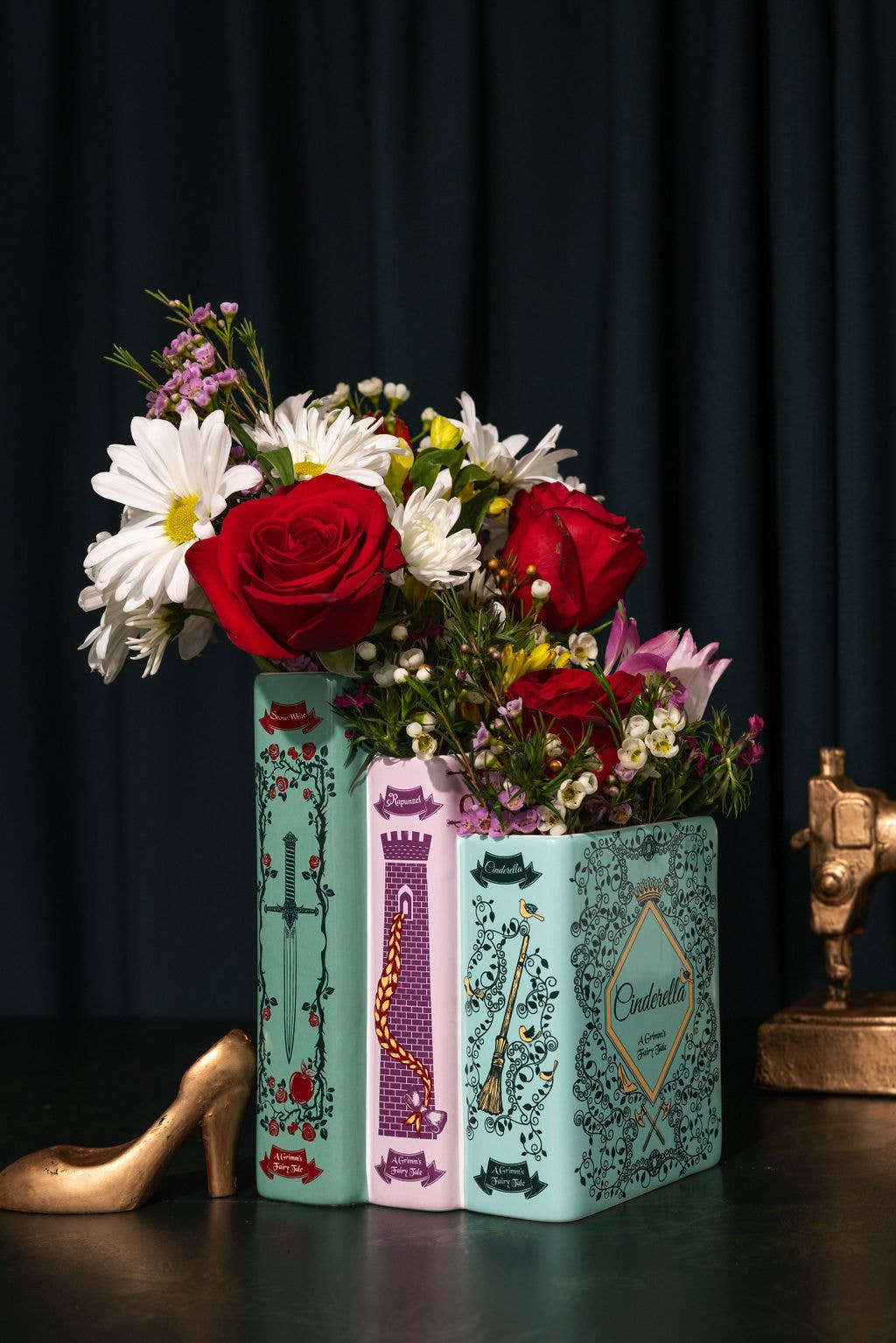 Steel Mill and Co. - Triple Book Vase, Grimm's Fairy Tales