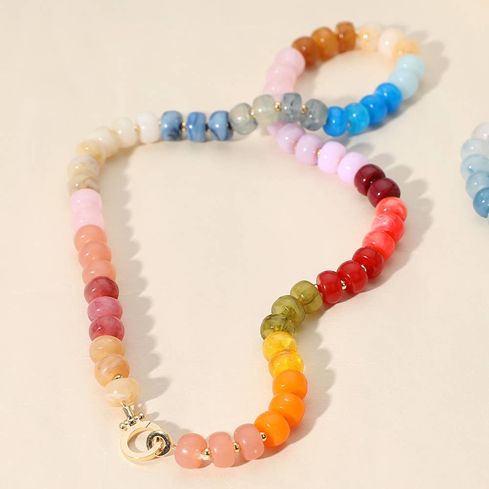 Sensibling Corp. - Natural Stone Metal Ball Beaded Necklace