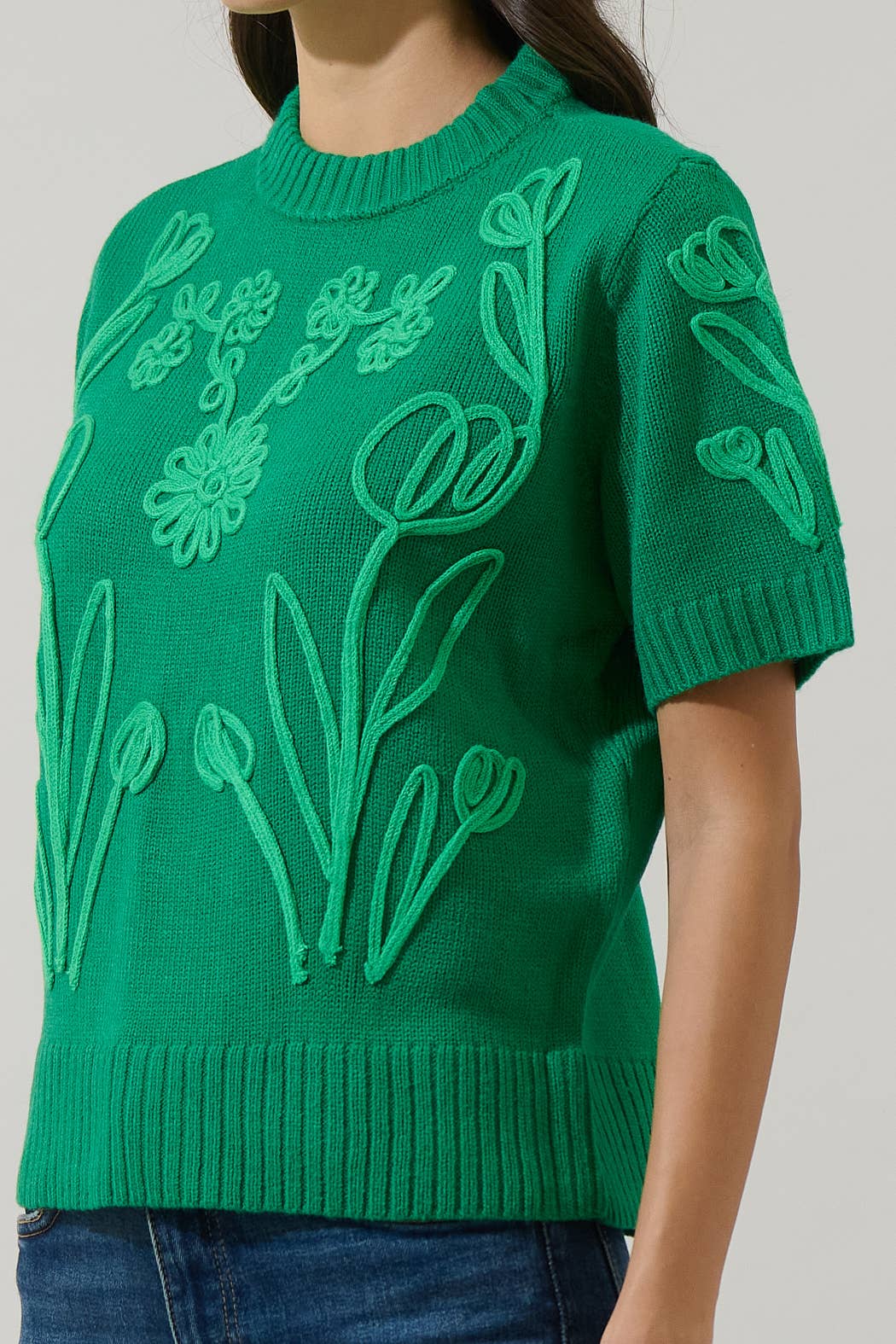 Winsley Floral Embroidered Sweater Top