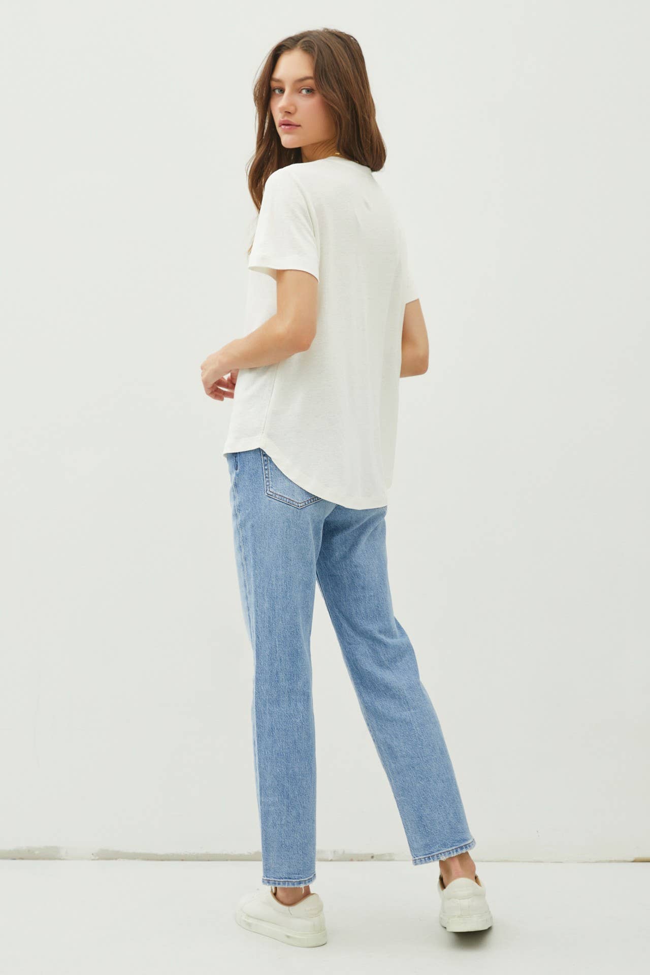 Basic V-Neck Short Sleeve Tee