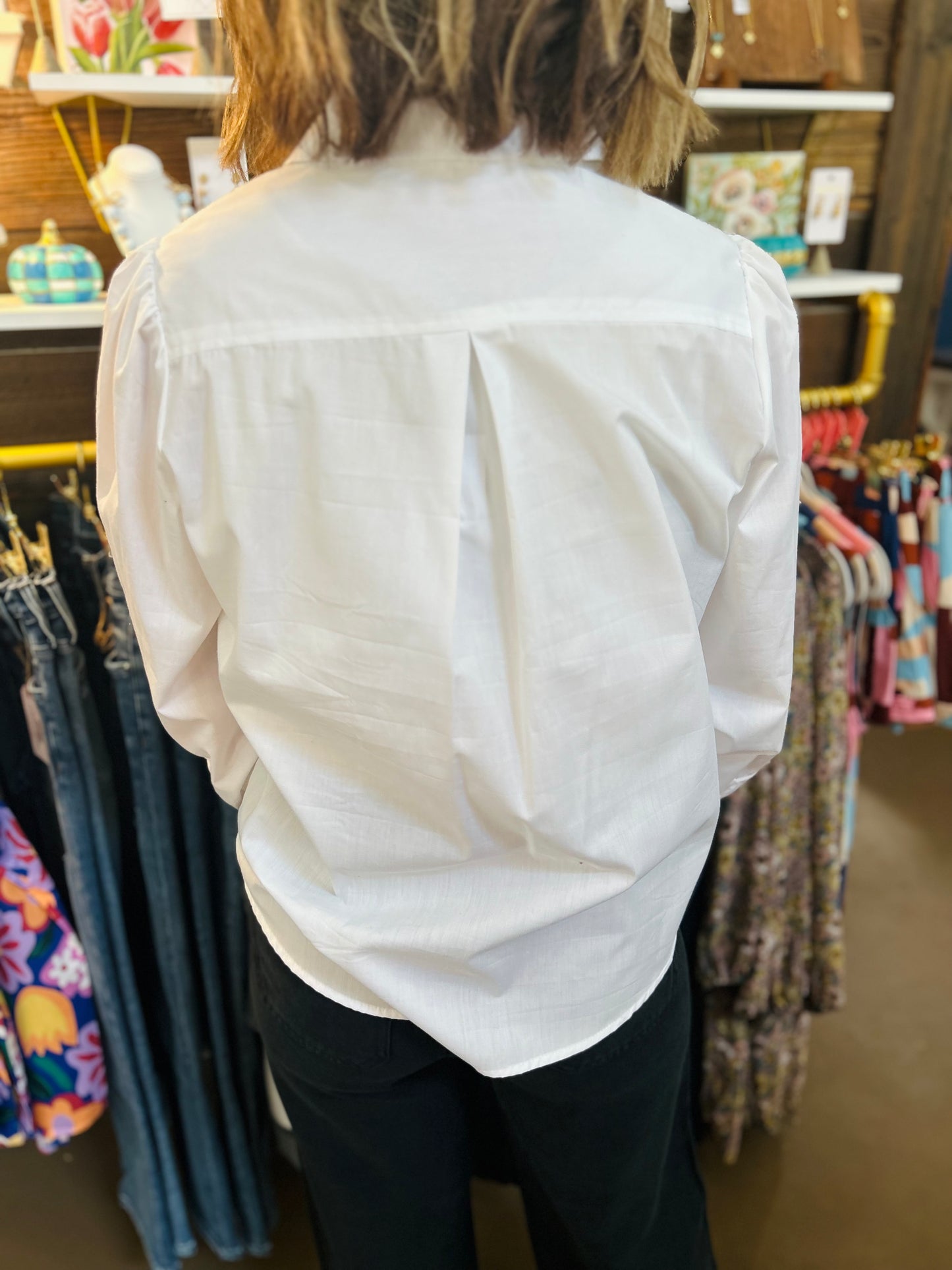 Allora White Button Down