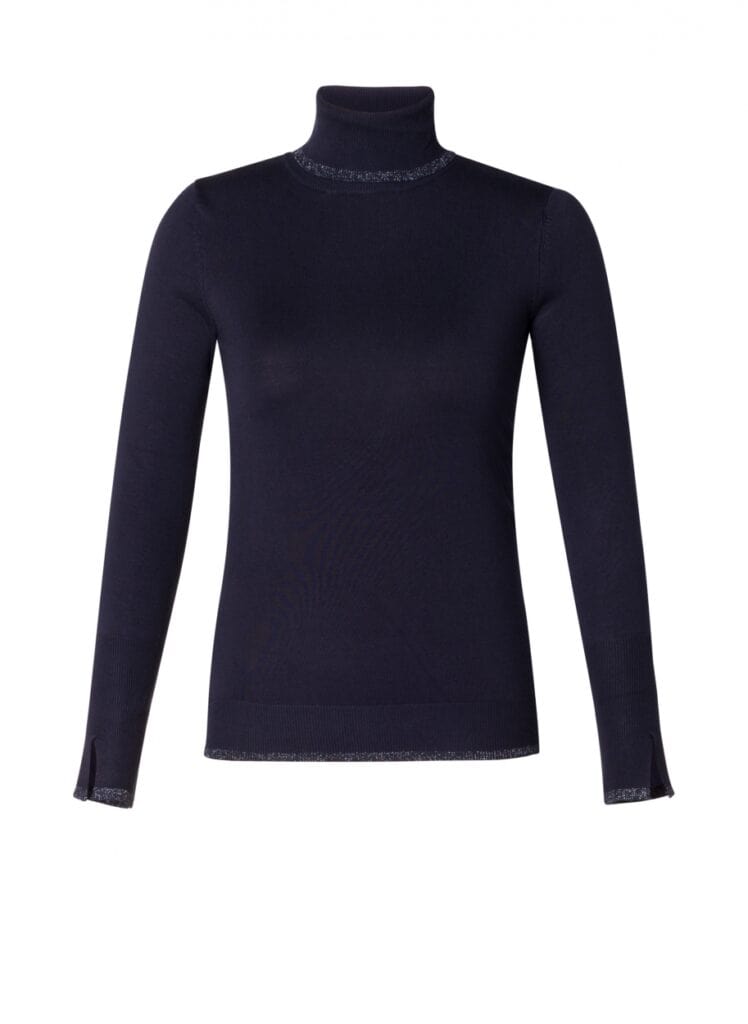 Suzette Metallic Turtle Neck