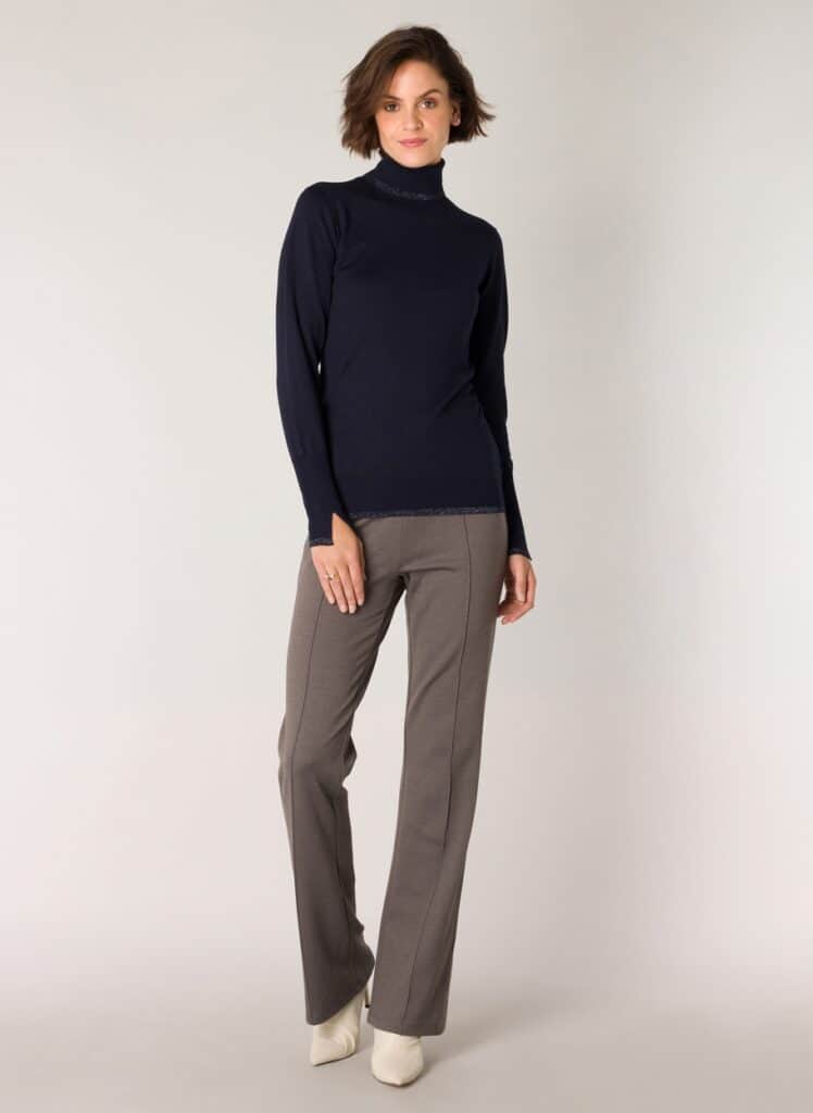 Suzette Metallic Turtle Neck