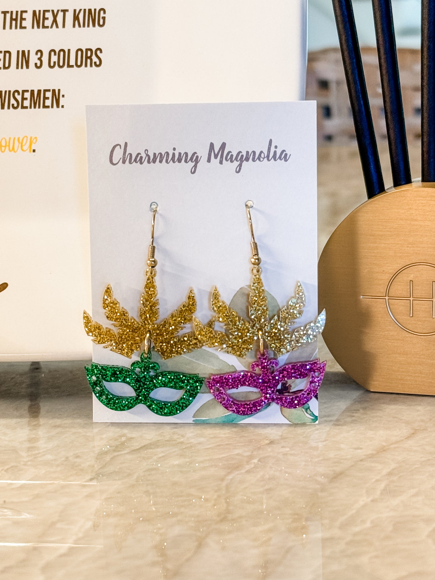 Mardi Gras Mask Earrings