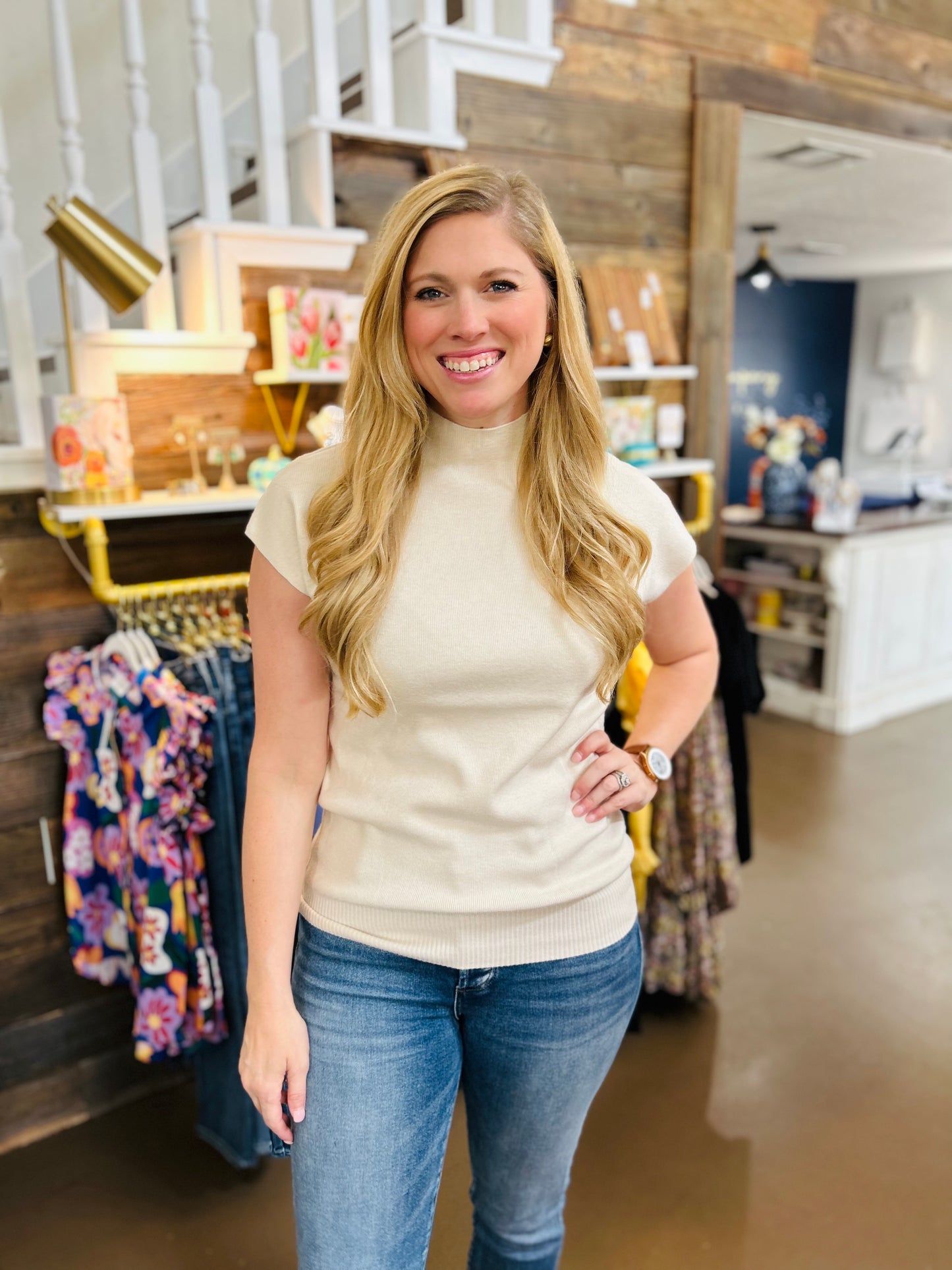 Cream Cap Sweater