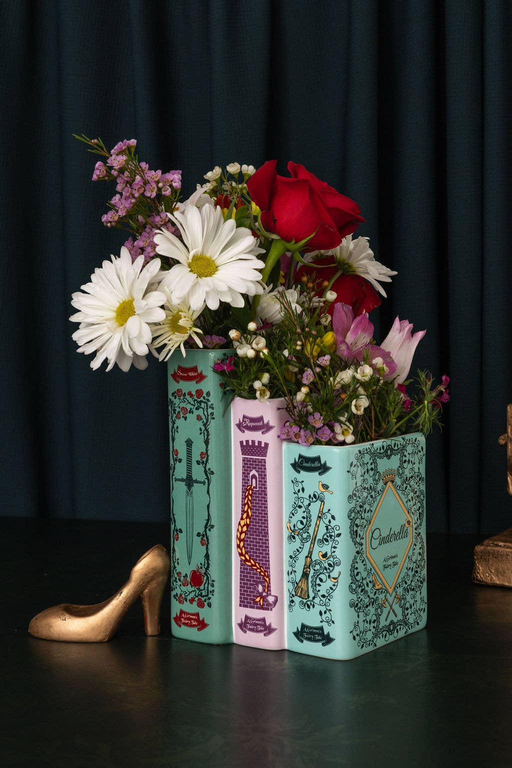 Steel Mill and Co. - Triple Book Vase, Grimm's Fairy Tales