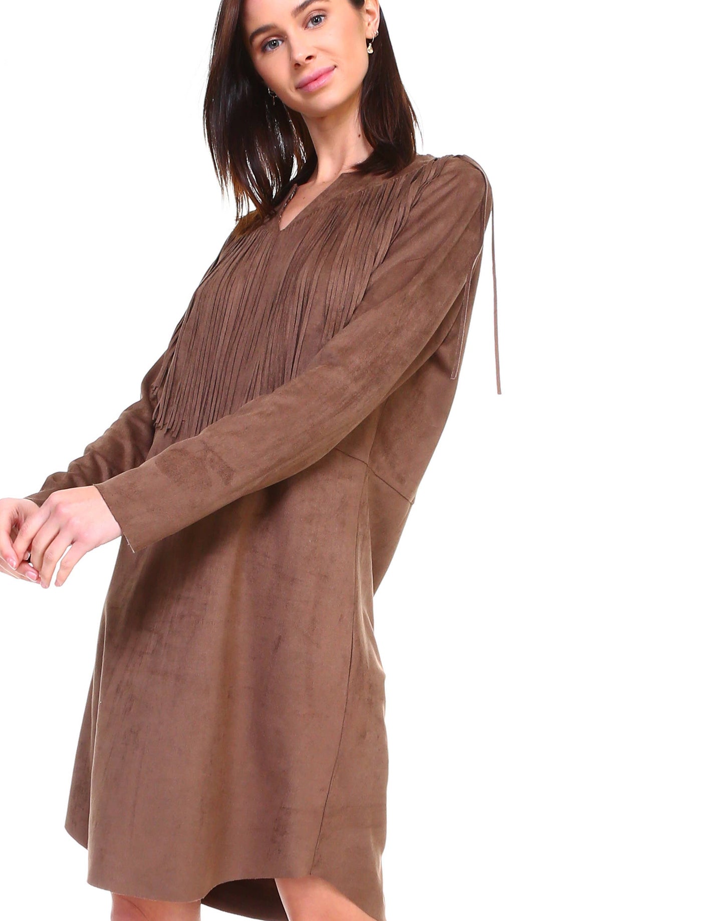 Angie Stretch Suede Tunic Dress