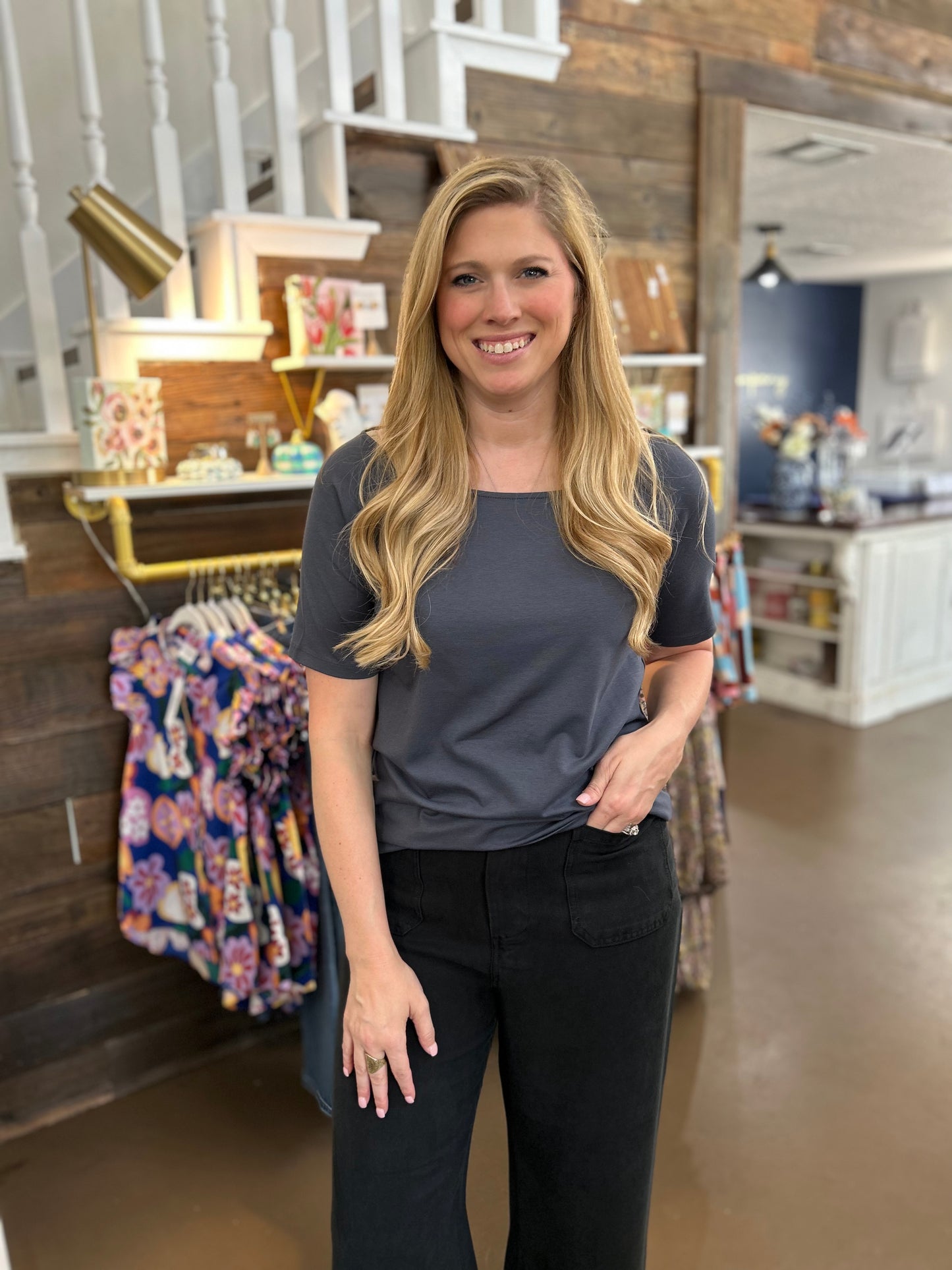 Pippie Blue Grey Top