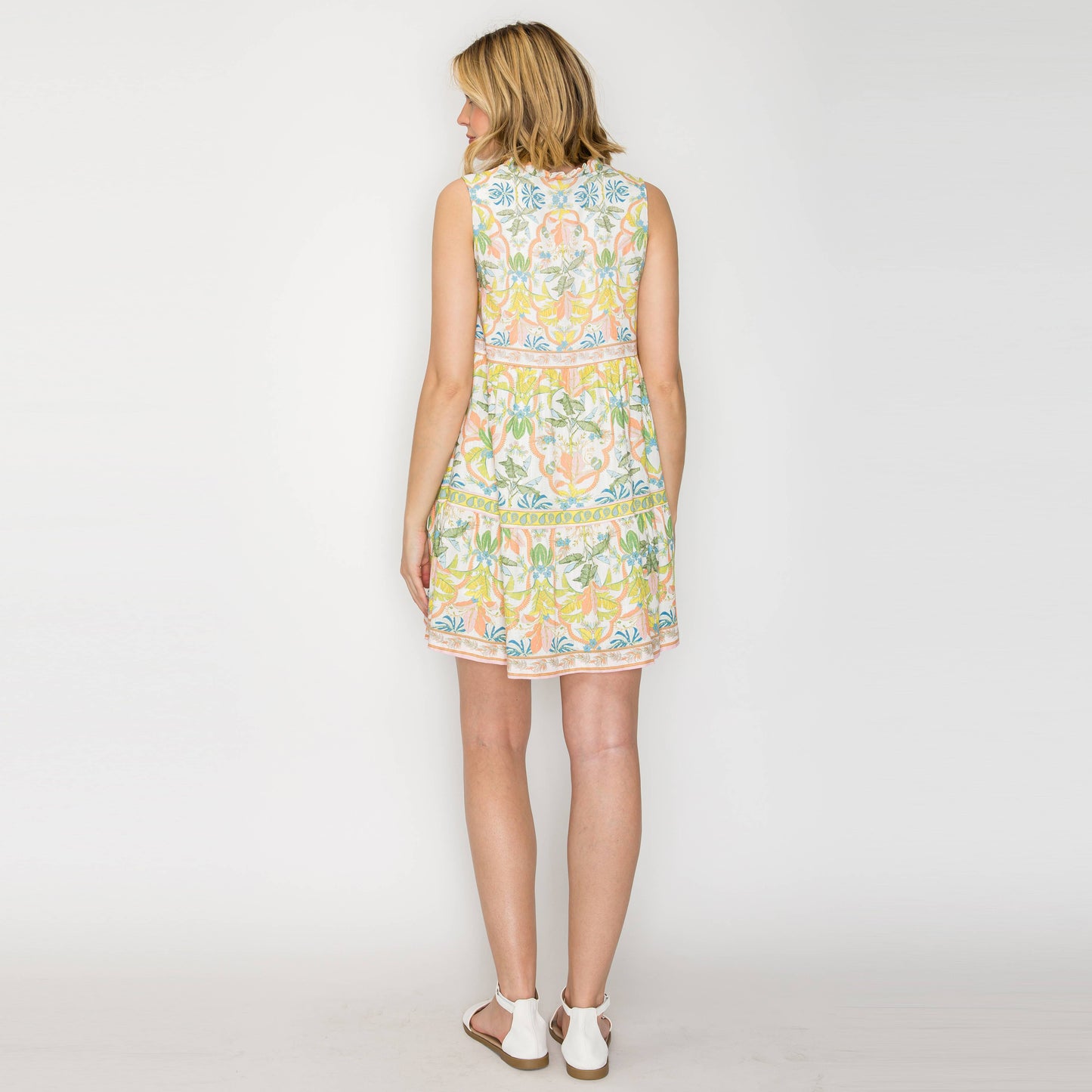 Lemon Yellow Jungle mini dress