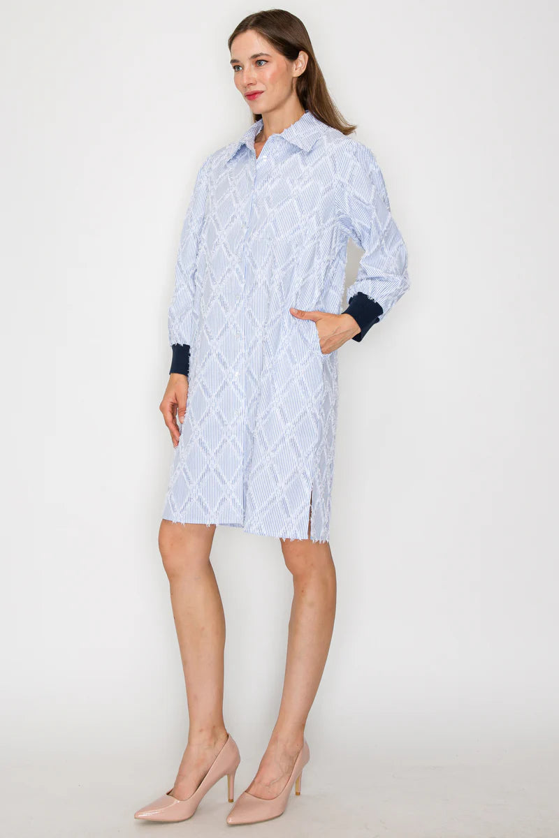 Jadea Textured Stripe Dress