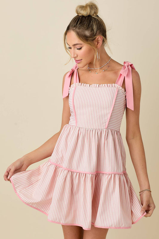Blush & Bow Mini Dress