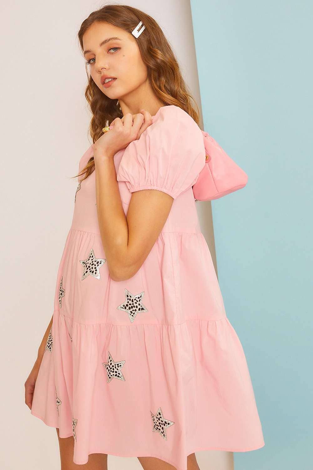 Leopard Star Dress: S / BLACK