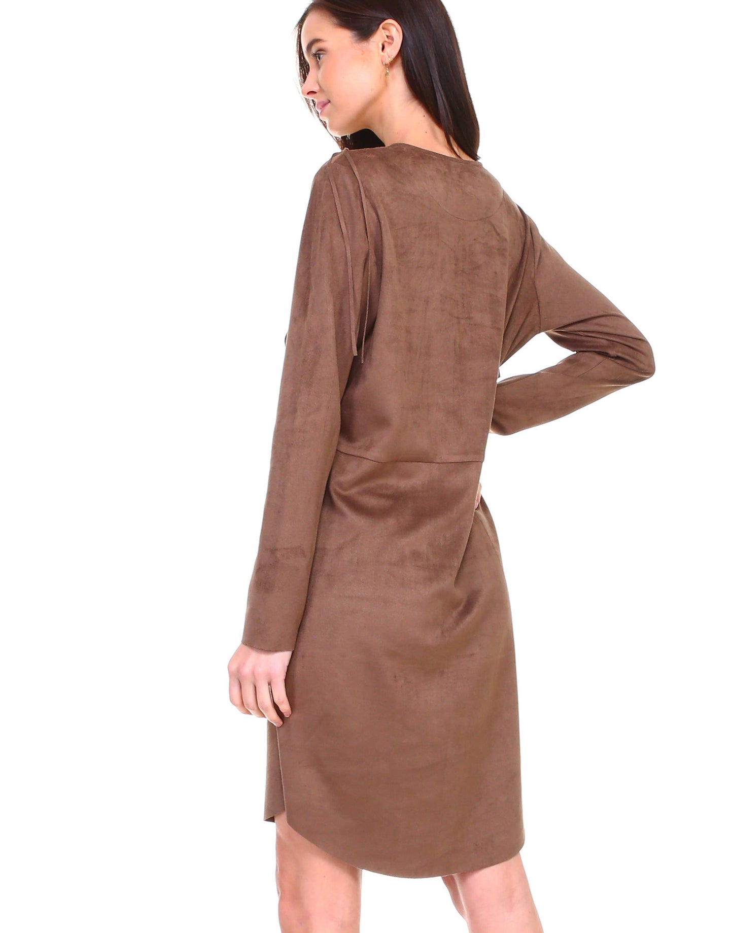 Angie Stretch Suede Tunic Dress