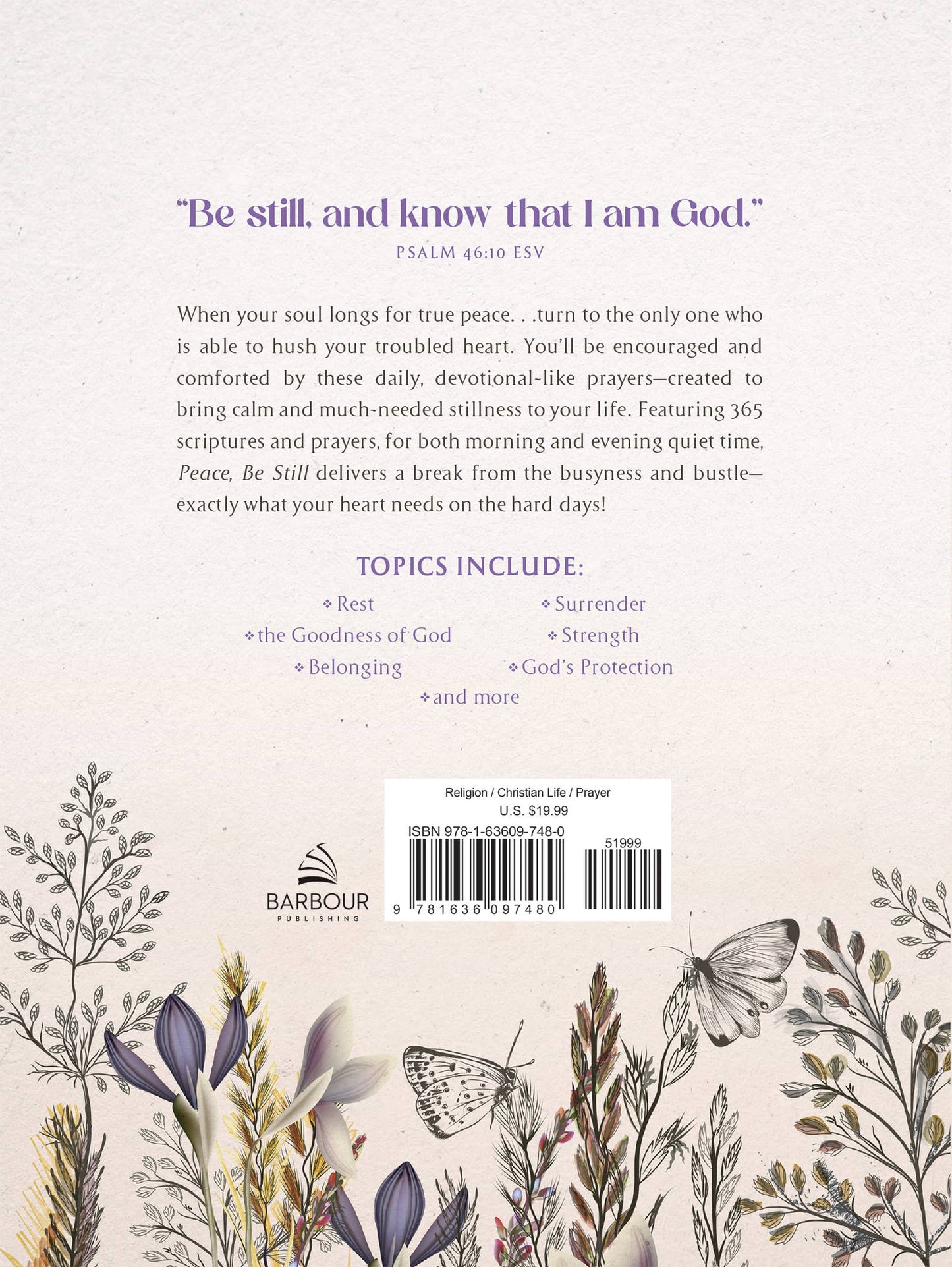 Barbour Publishing, Inc. - Peace, Be Still: Daily Prayers for Morning and Evening