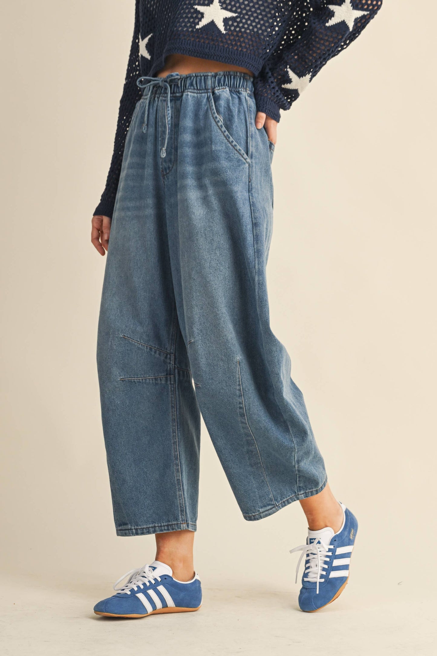 Drawstring Barrel Relax Fit Pant