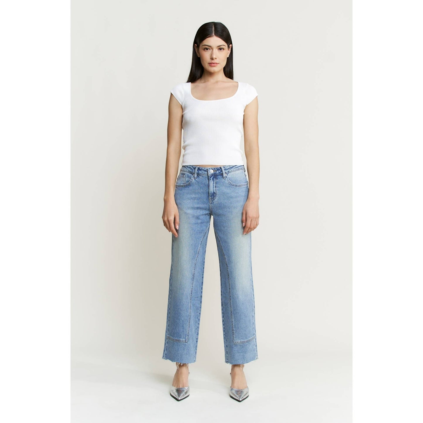 Mica Denim - MID RISE ANKLE STRAIGHT LEG