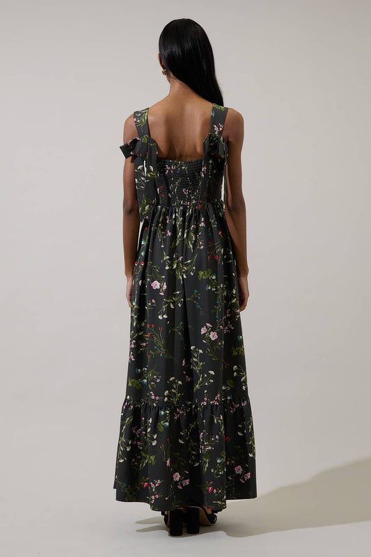 Jilly Floral Silda Smocked Maxi Dress