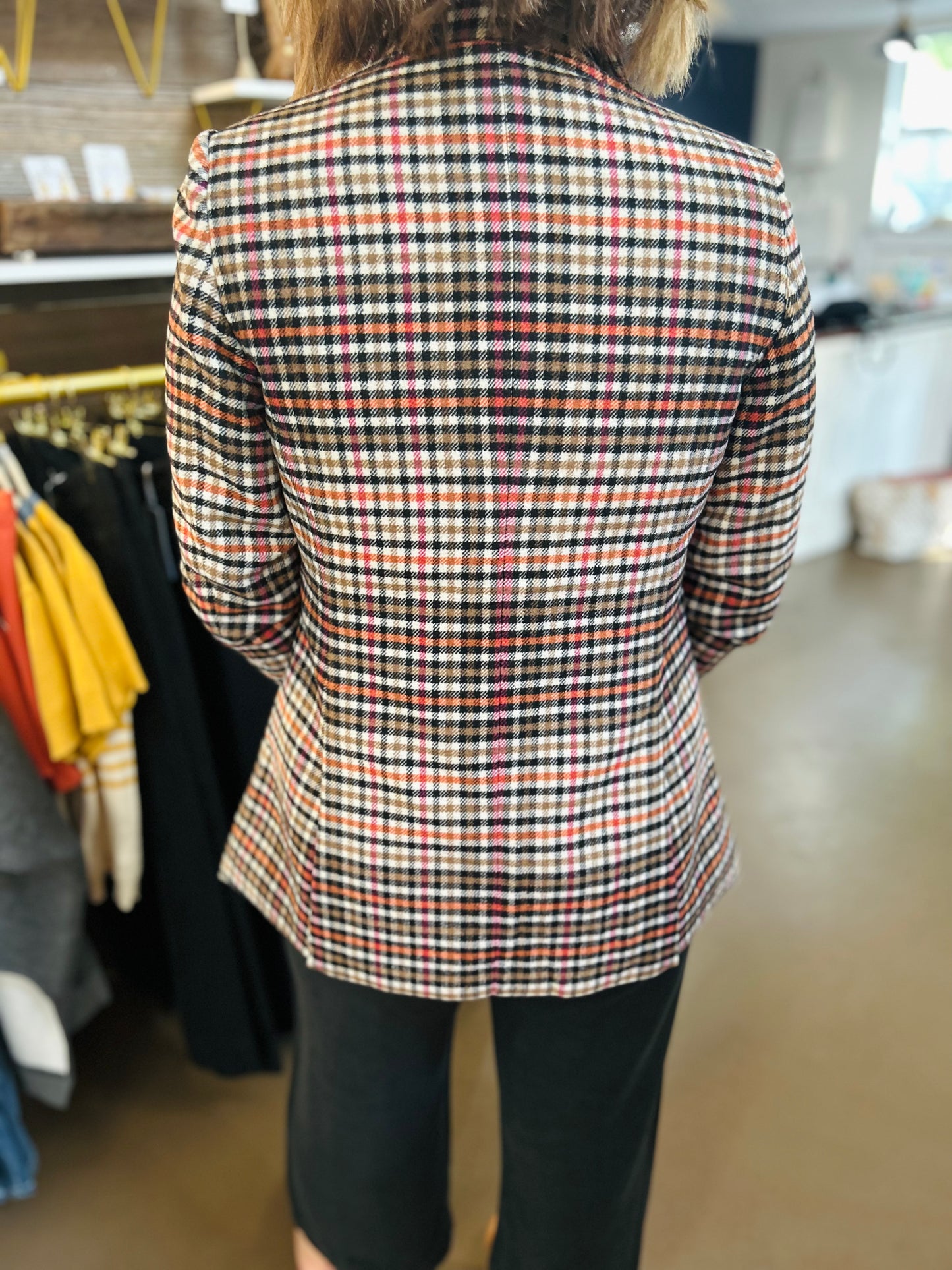 Truffle Plaid Blazer