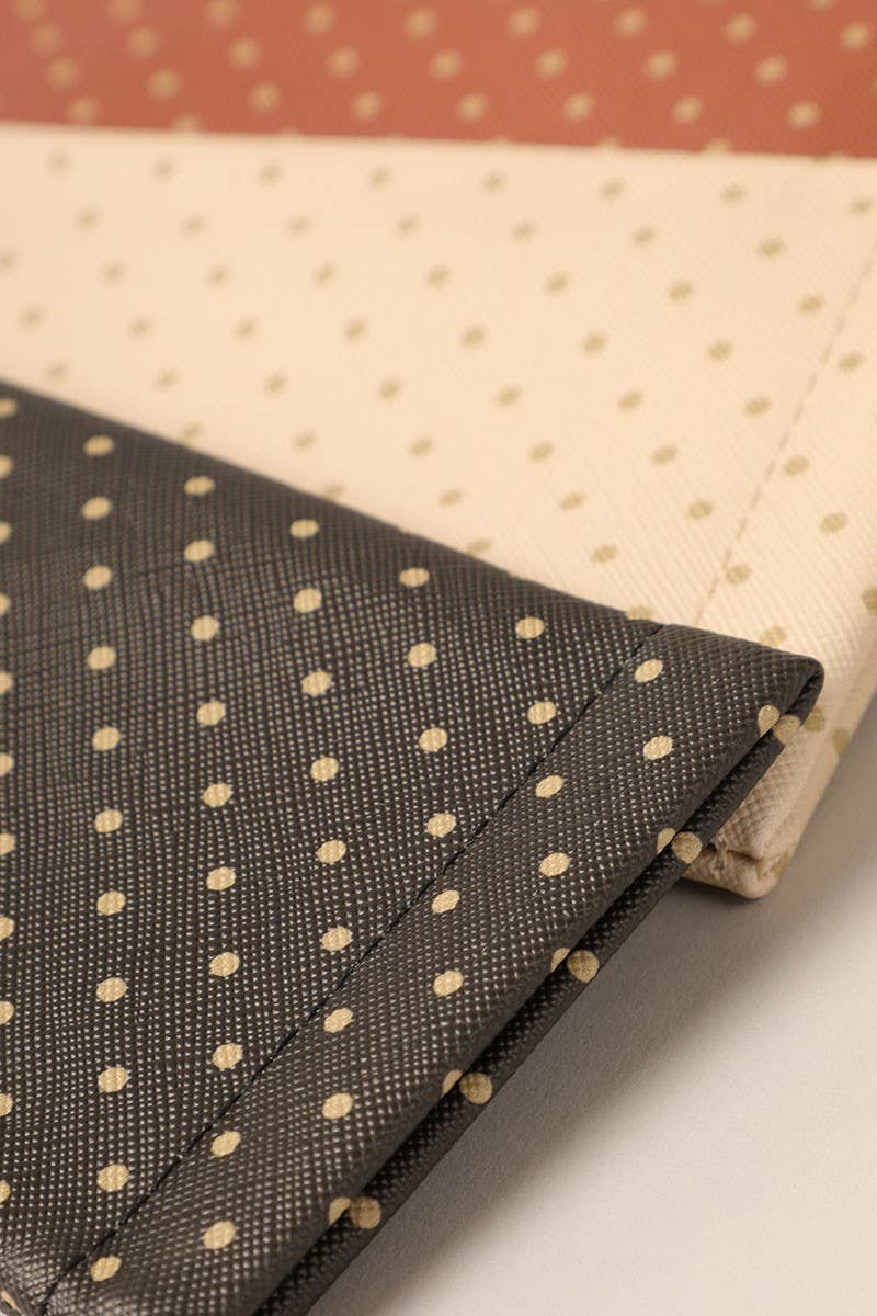 Polka Dot Pattern Glasses Pouch w Cleaning Cloth