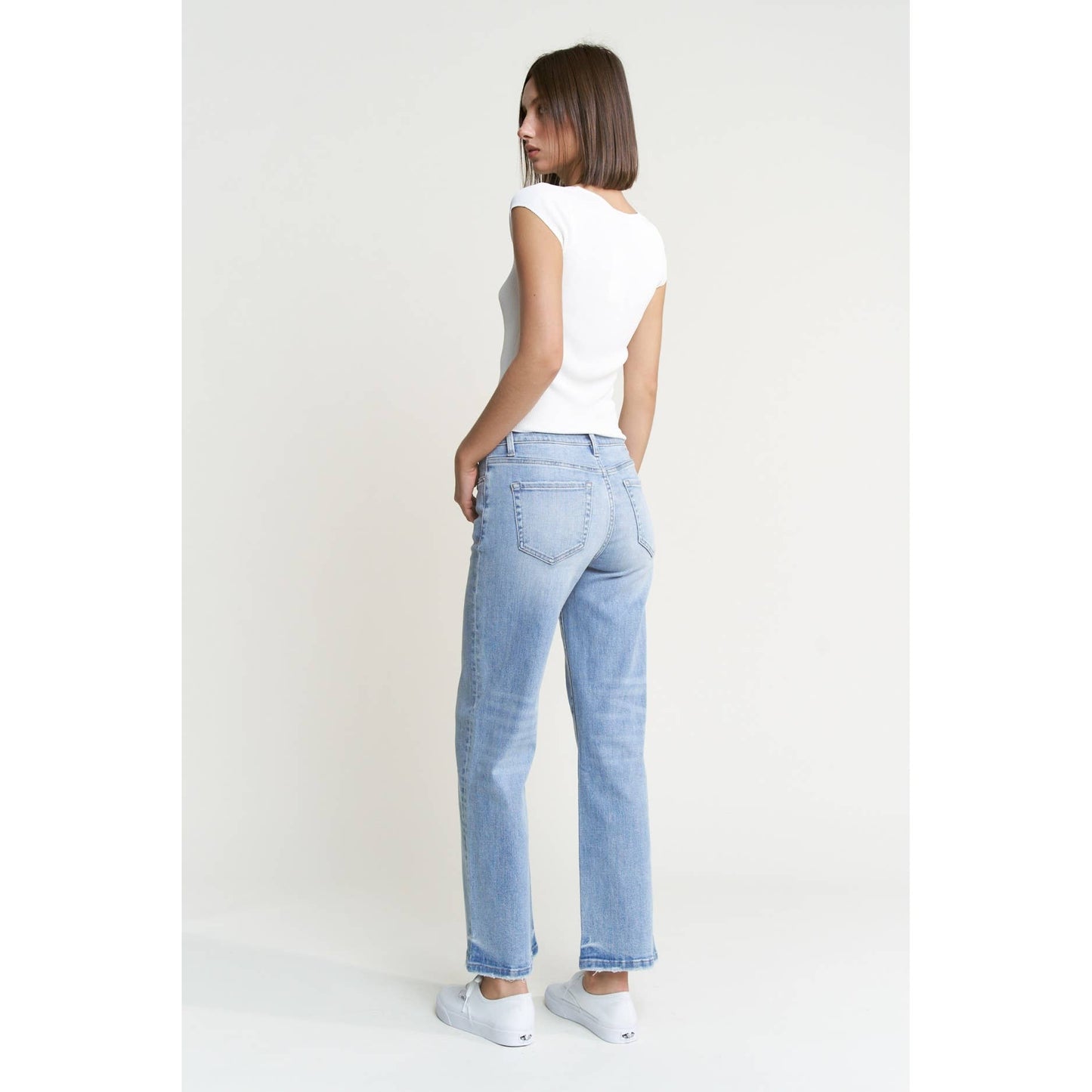 Mica Denim - MID RISE LOOSE FIT STRAIGHT ANKLE