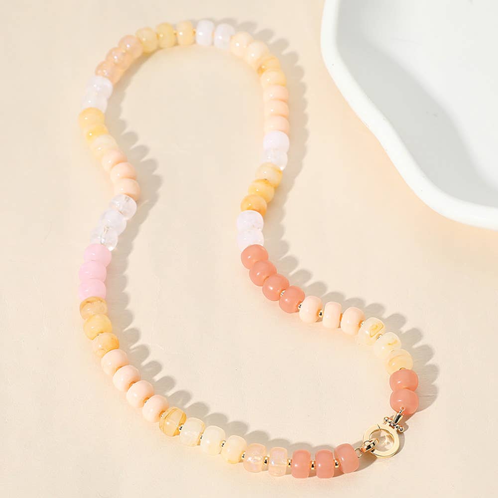 Sensibling Corp. - Natural Stone Metal Ball Beaded Necklace