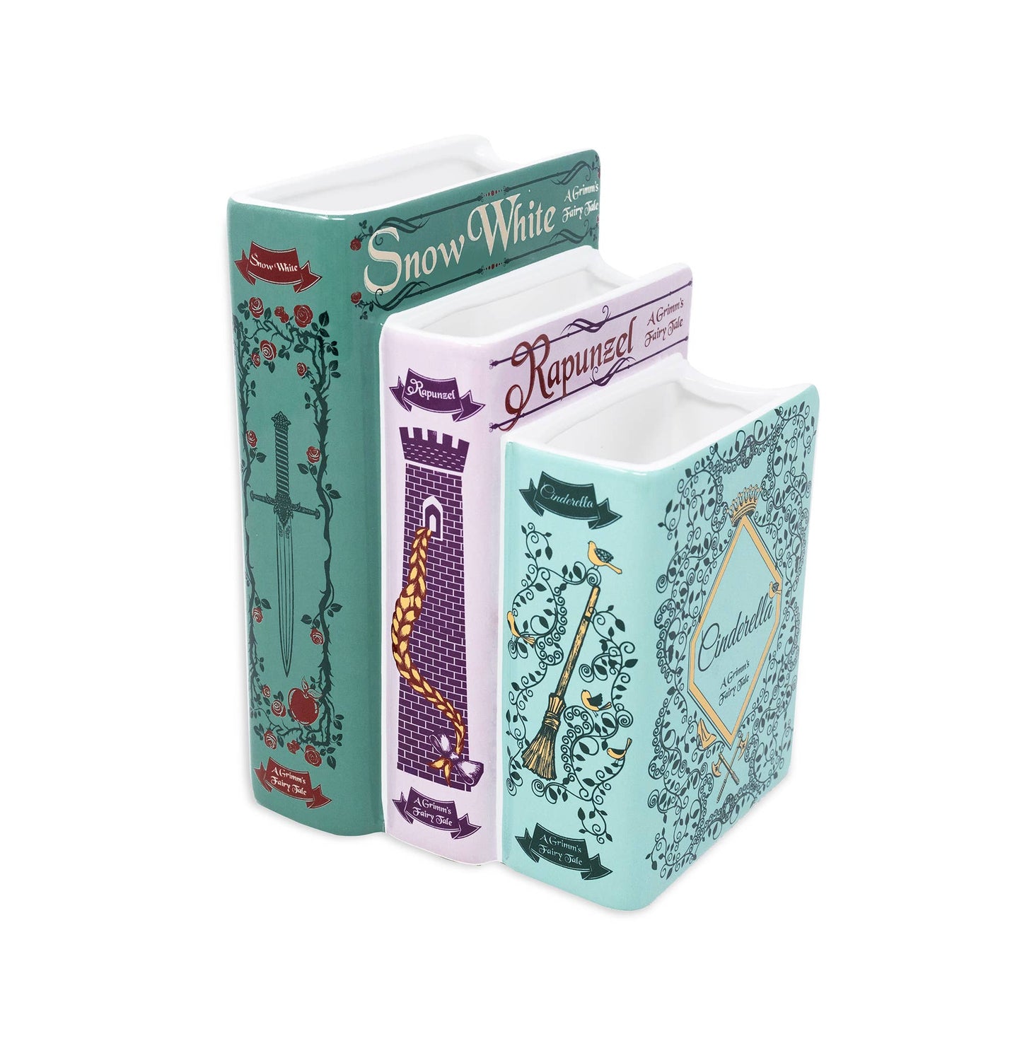 Steel Mill and Co. - Triple Book Vase, Grimm's Fairy Tales