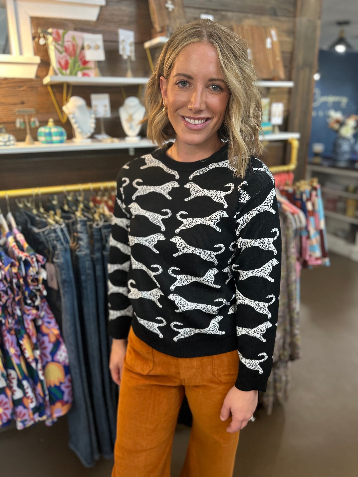 Leopard Jacquard Knit