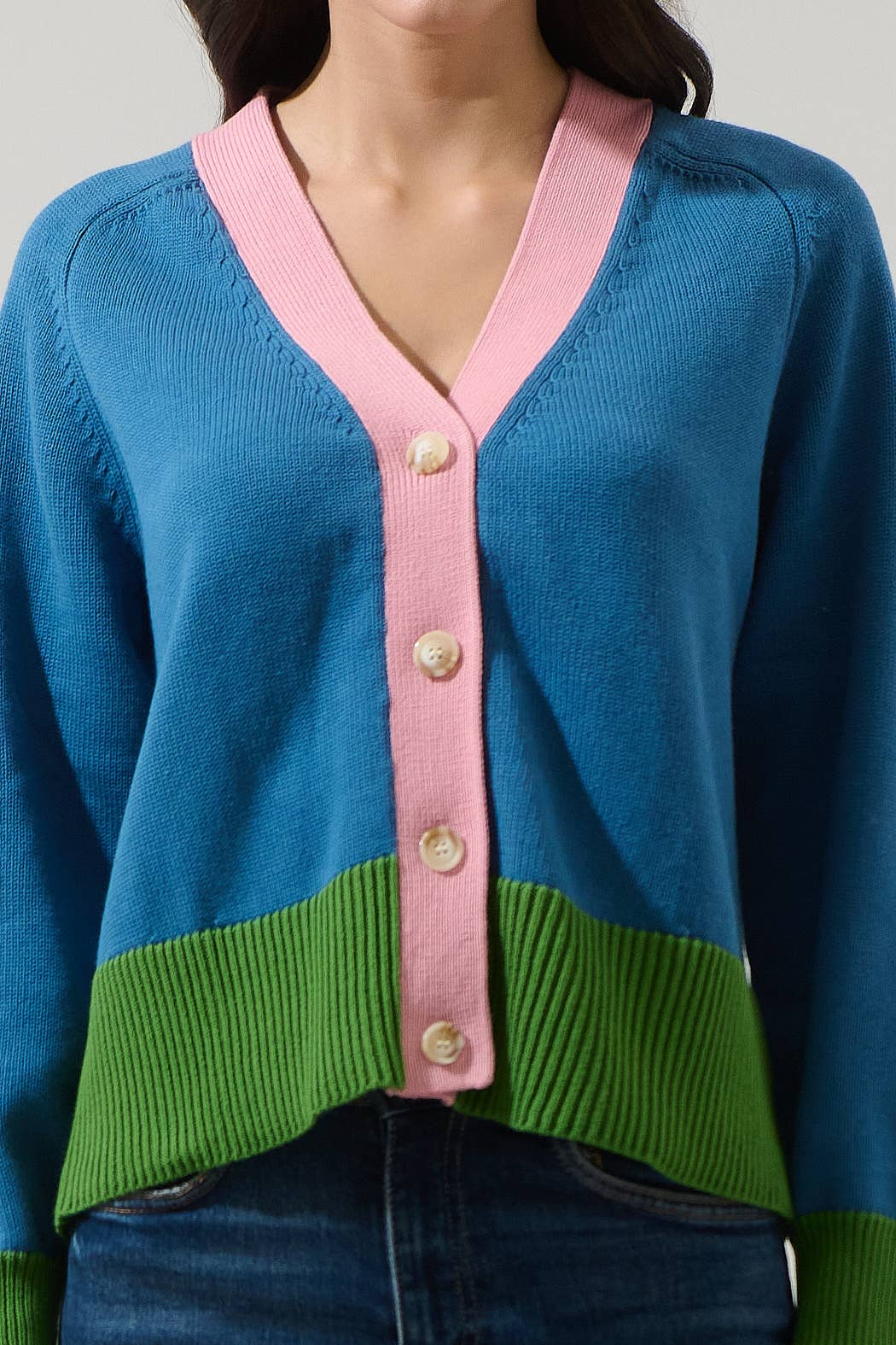Hendria Color Block Cardigan