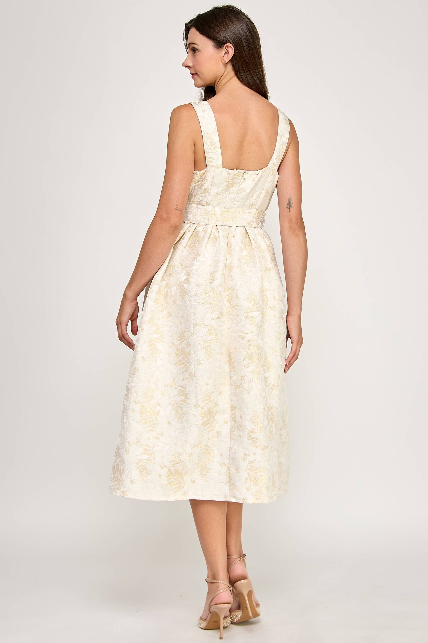 Jackie Midi Jacquard Dress