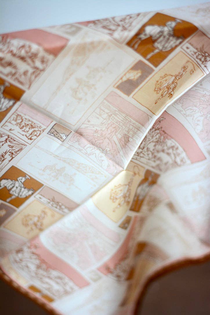 Tirzah Lane Art - Western Ranching Vintage Photos Silk Wild Rag