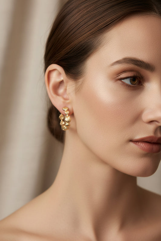 SEASHELL HOOP EARRINGS