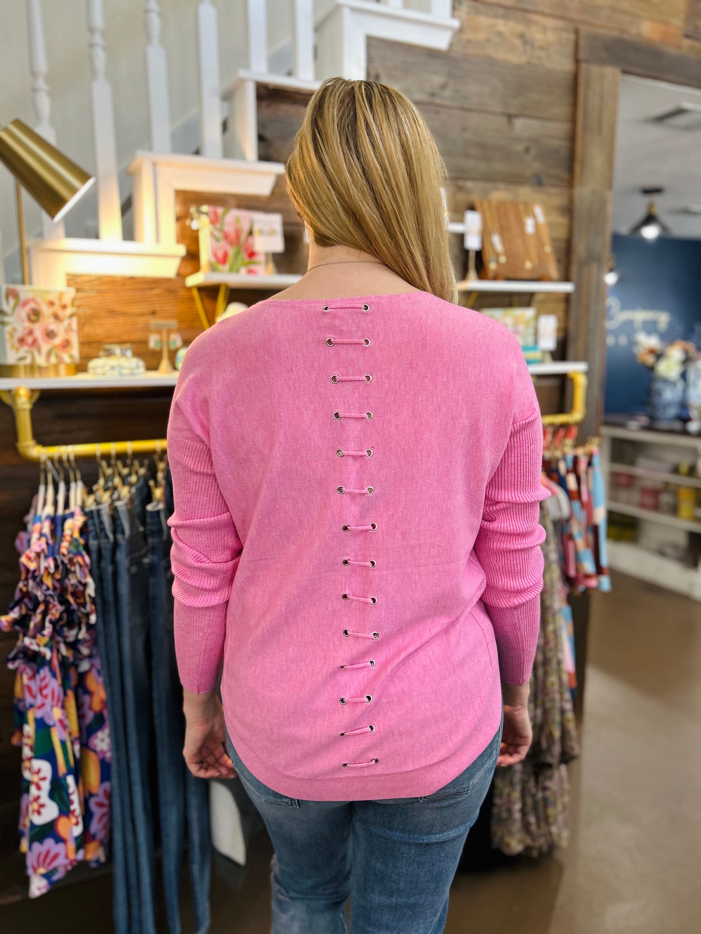 Orchid Cross Back Sweater