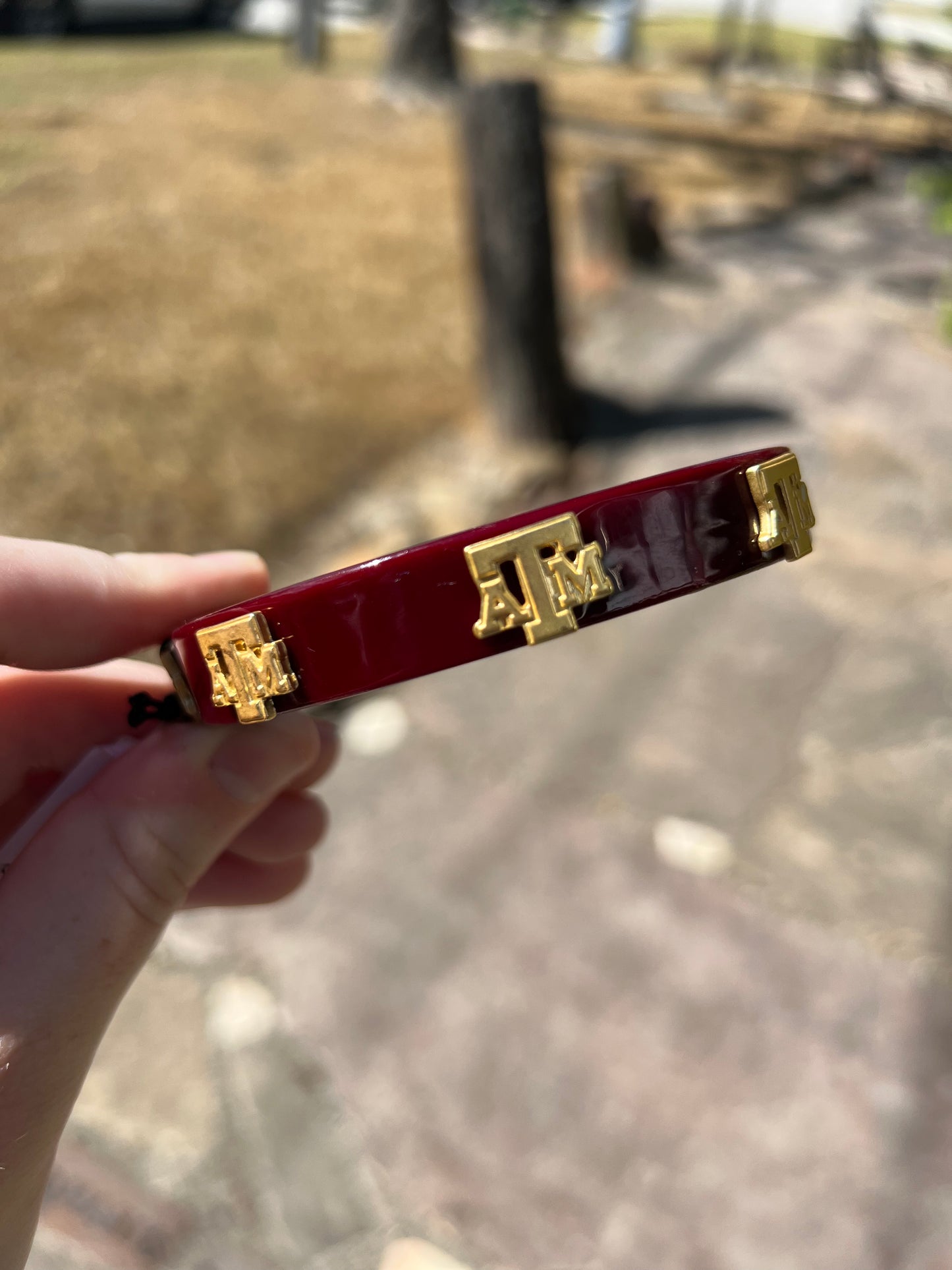 Texas A&M Resin Bangle