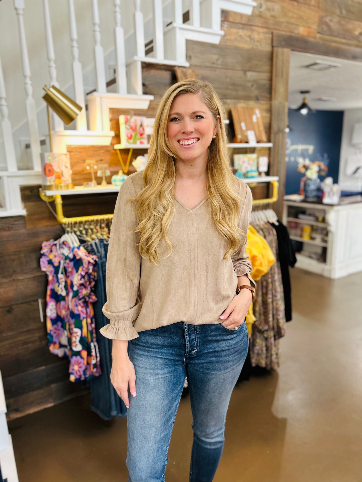 Abigail Suede Top