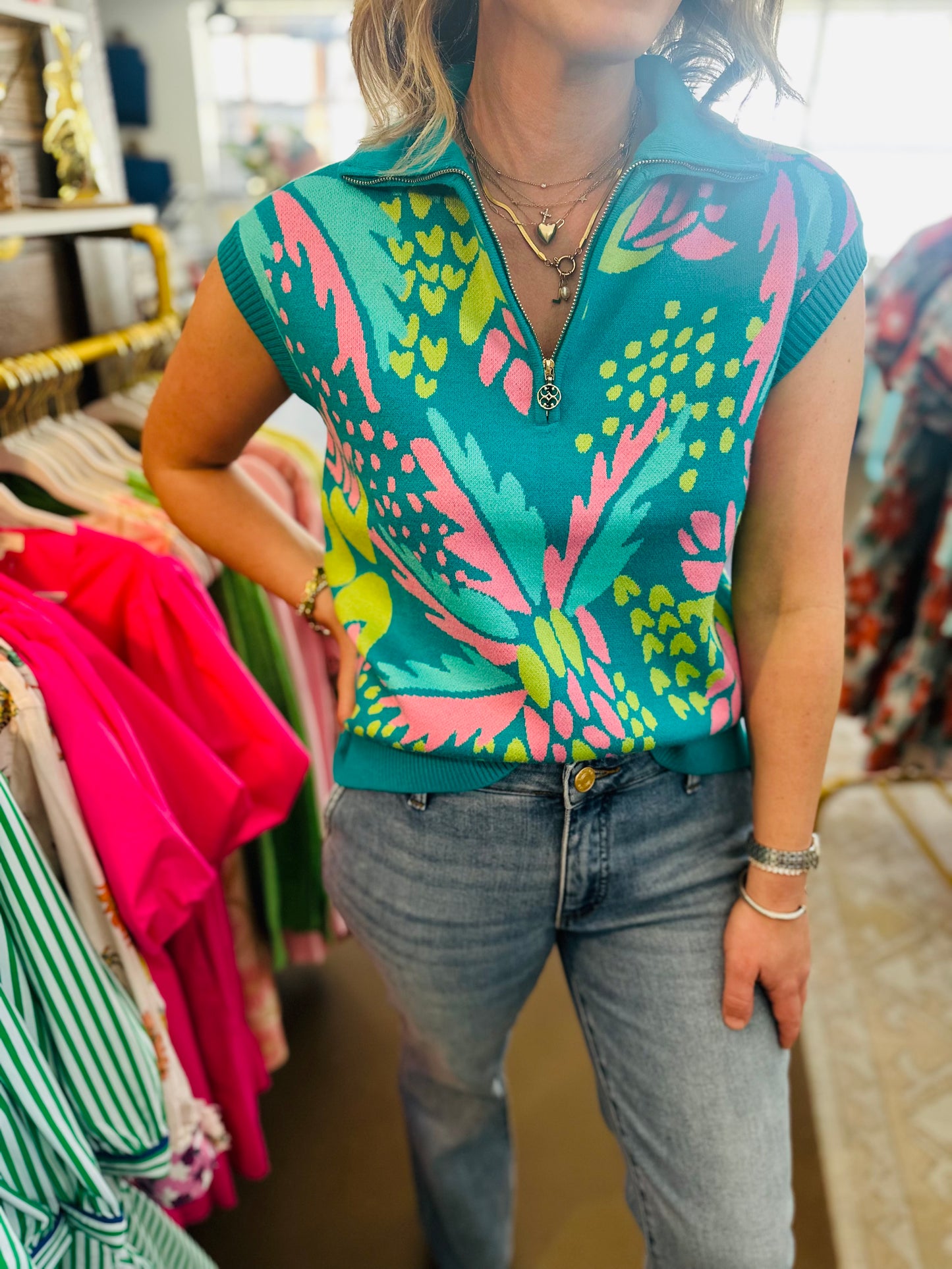 Celia Aloha Green Vest