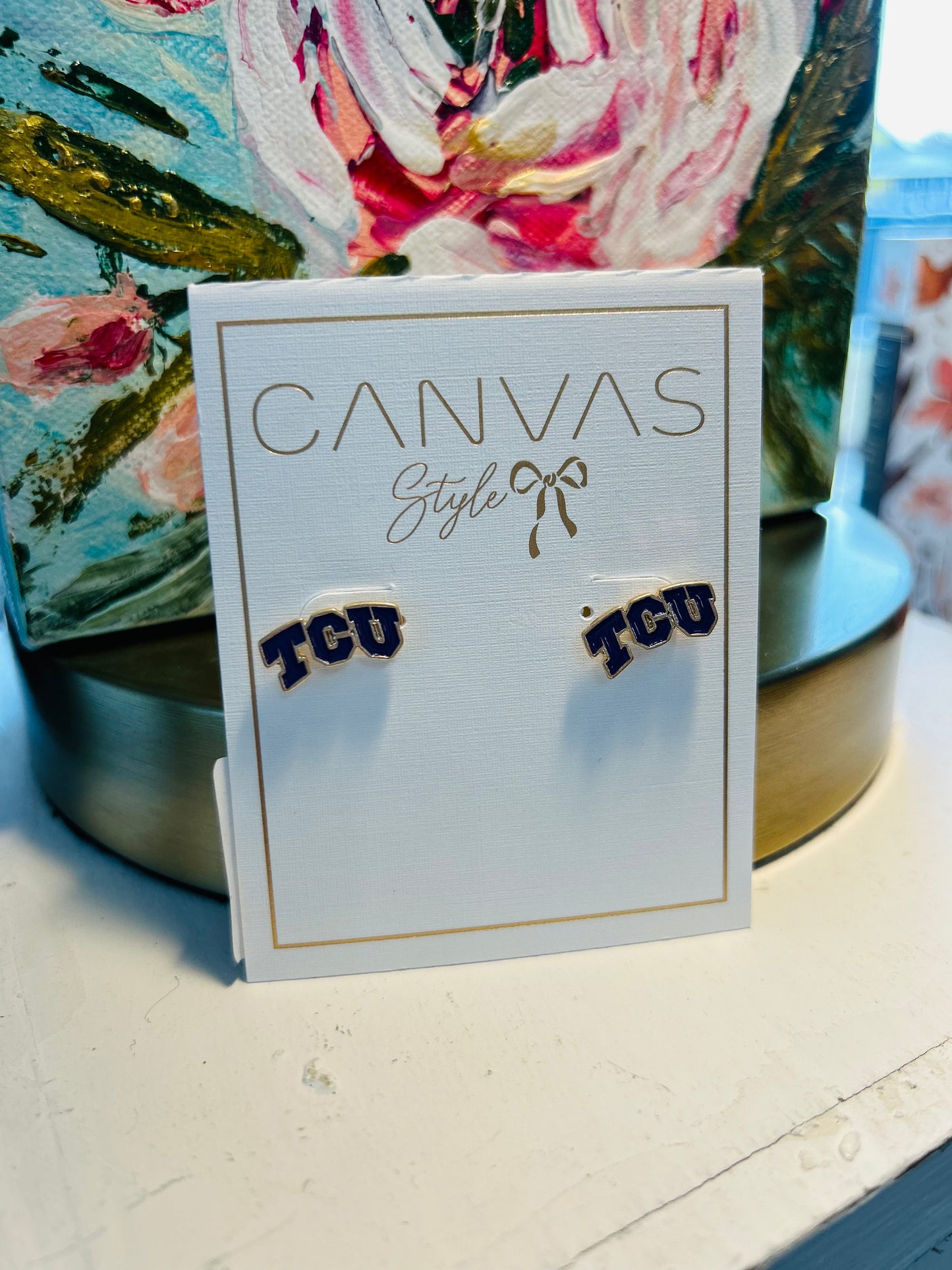 TCU Stud Earrings
