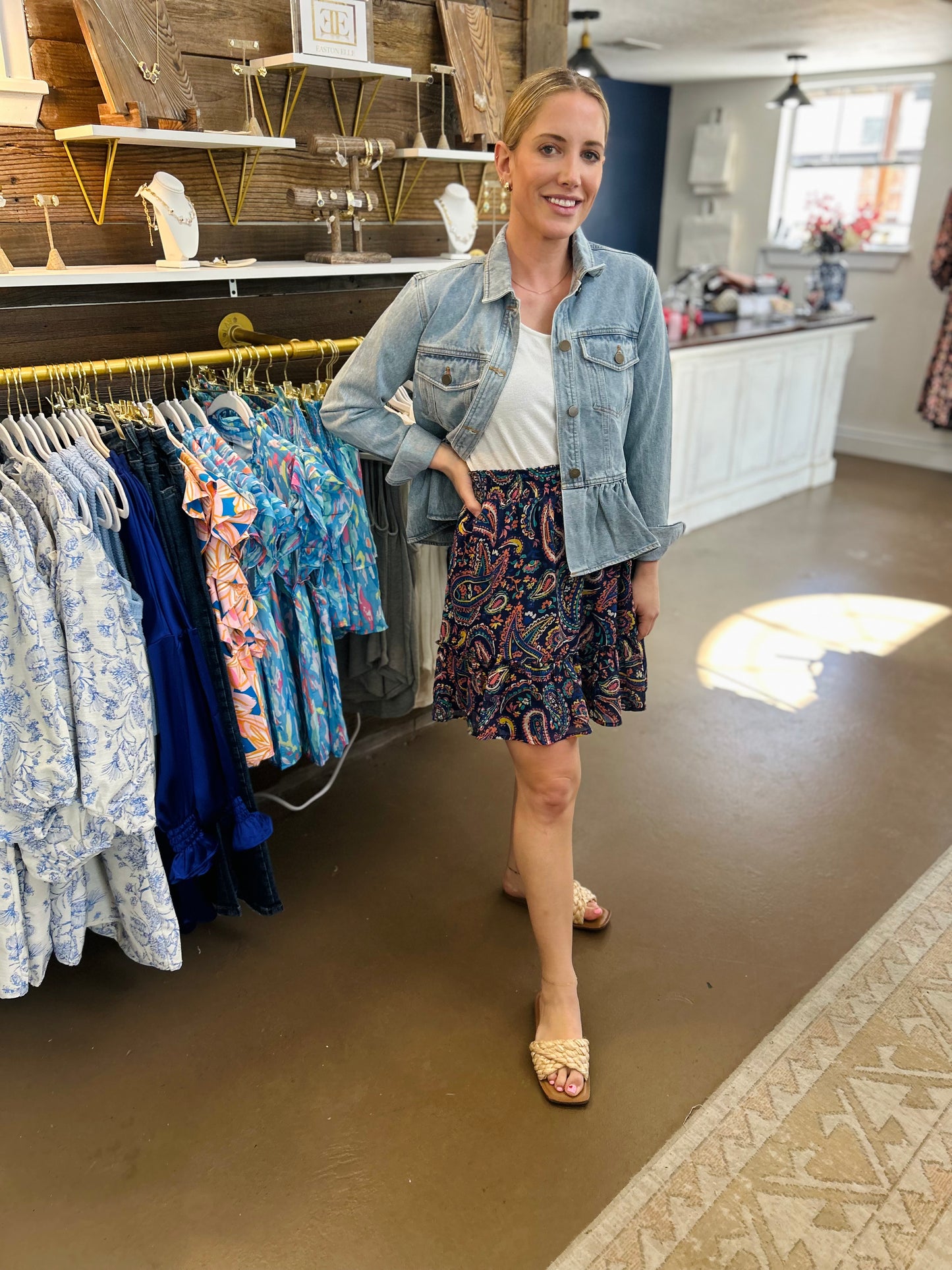 Navy Sacha Skirt