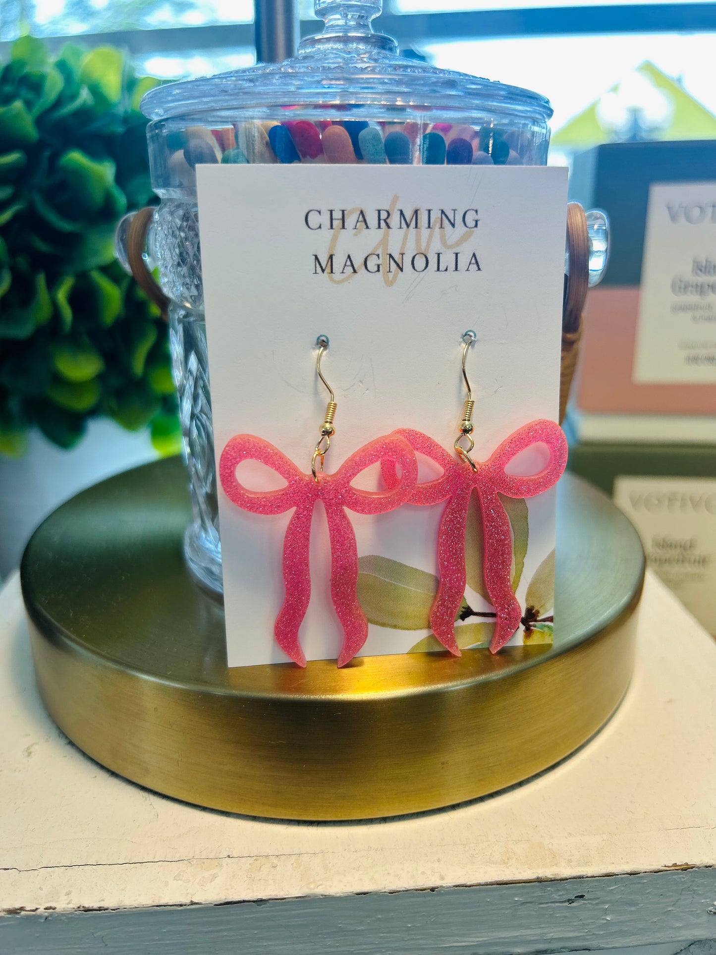 Lindsay Long Bow Earring