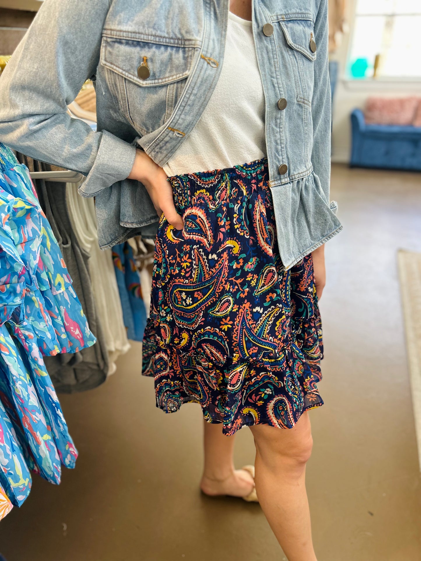 Navy Sacha Skirt