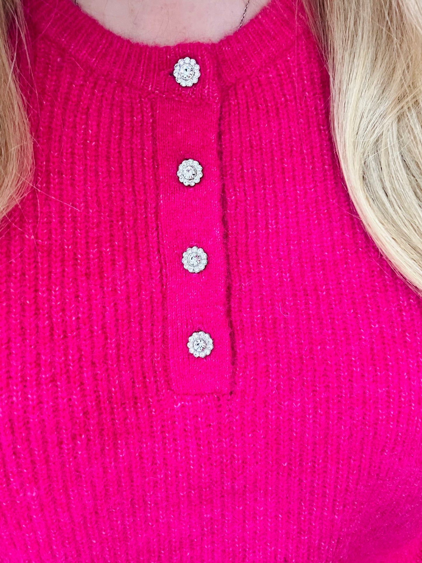 Selena Pink Ruffle Knit