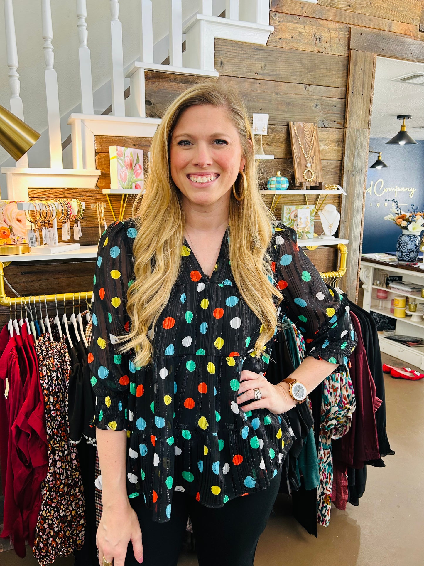 Lizzy Polka Dot Blouse