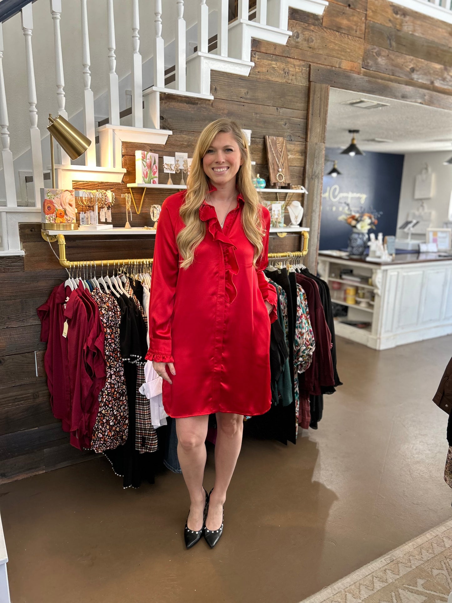 Royal Red Satin Dress