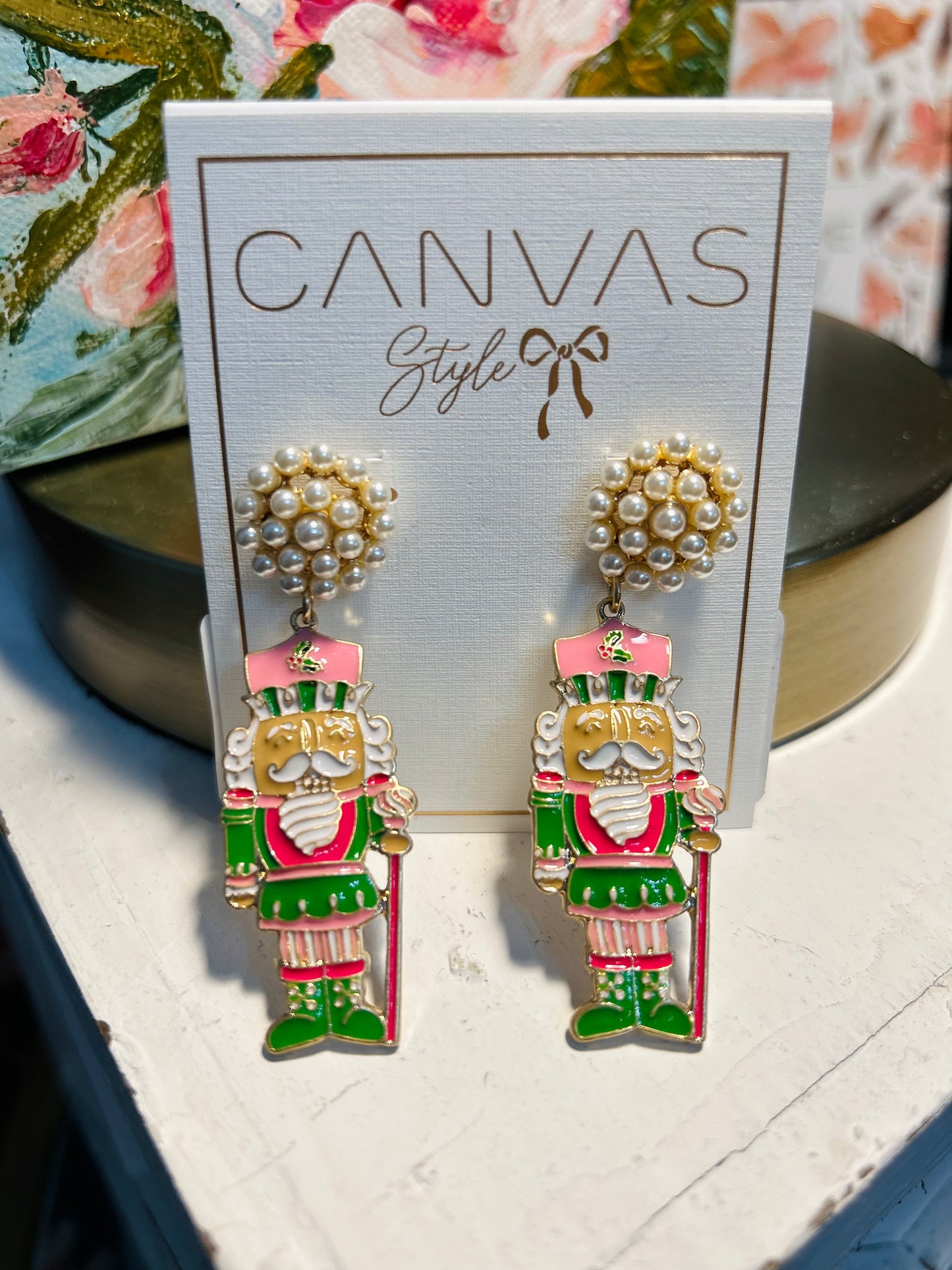 Pink Nutcracker Earrings