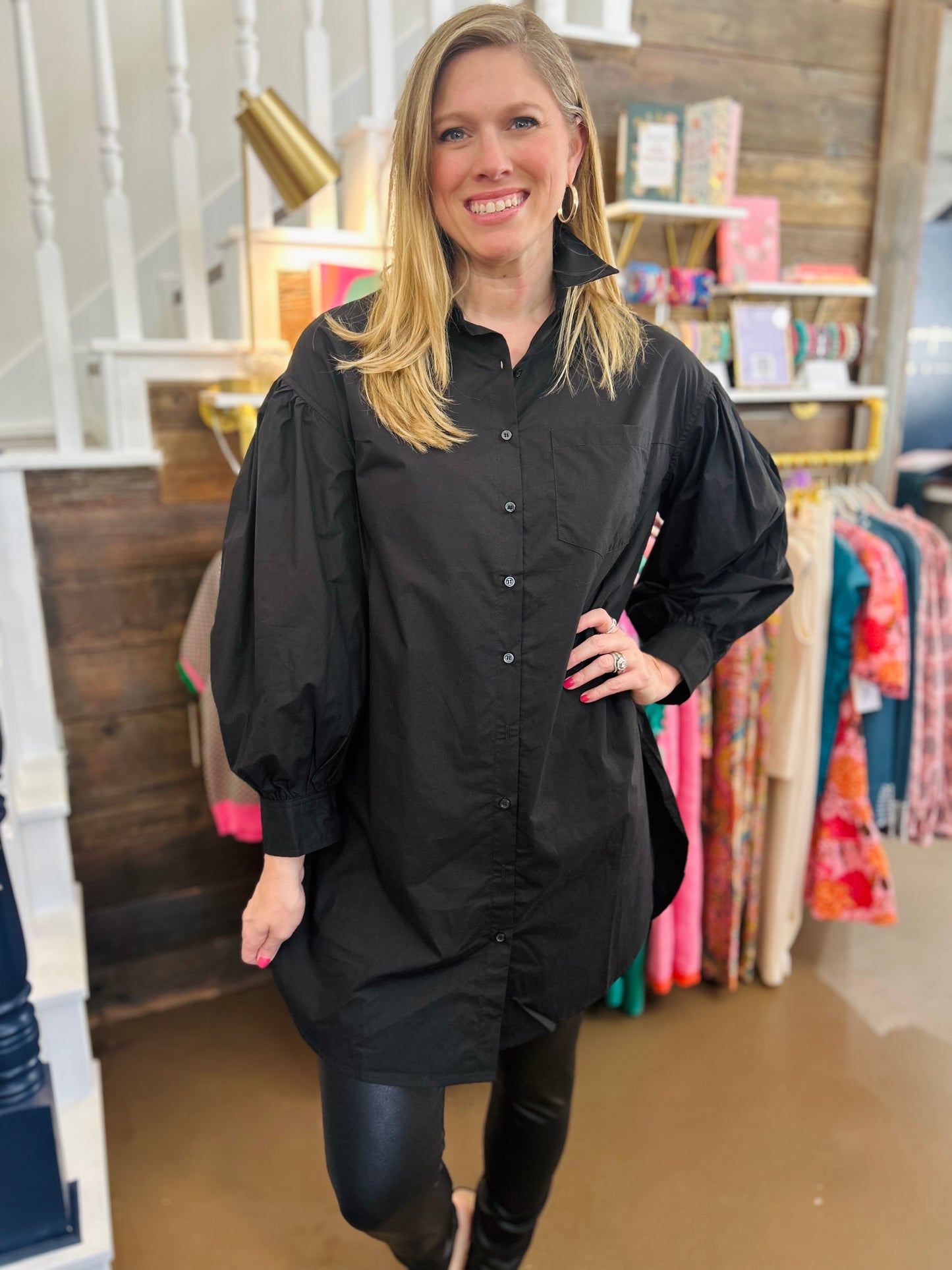 Tunic Button Down Shirt/Dress