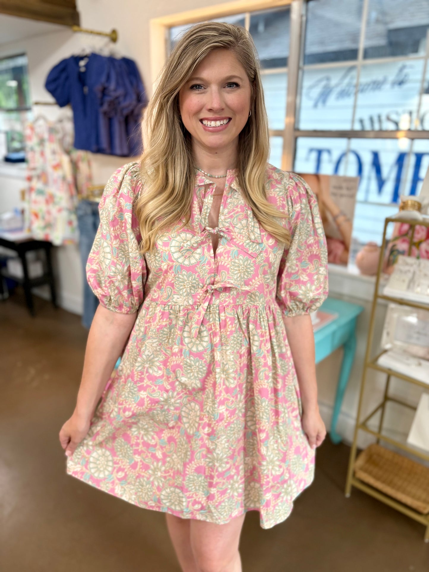 Pink Creamy Coastal Dress