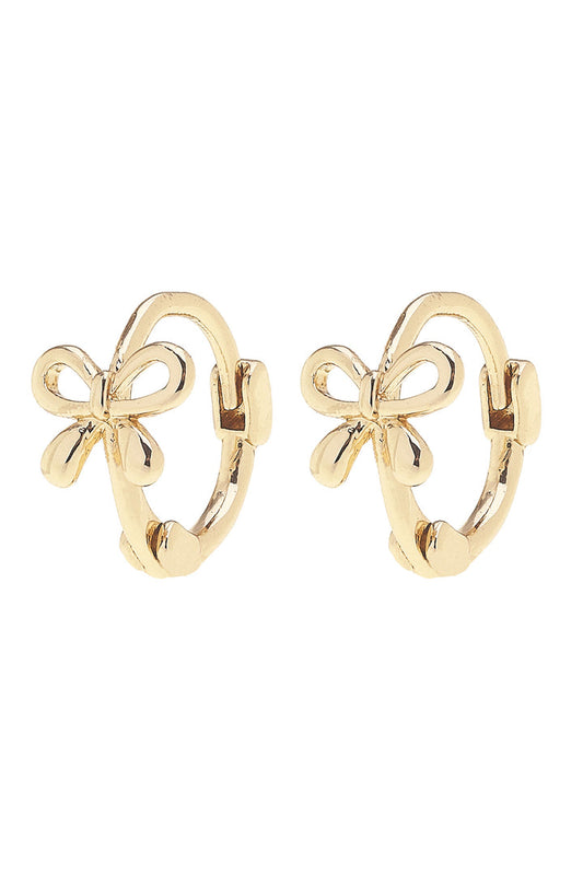 Betsy Tied Bow Micro Hoop Earring