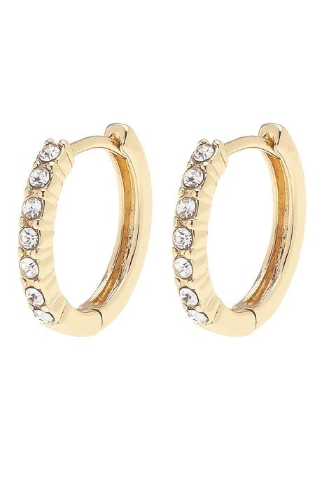 Remi Pave Huggie Hoop Clear