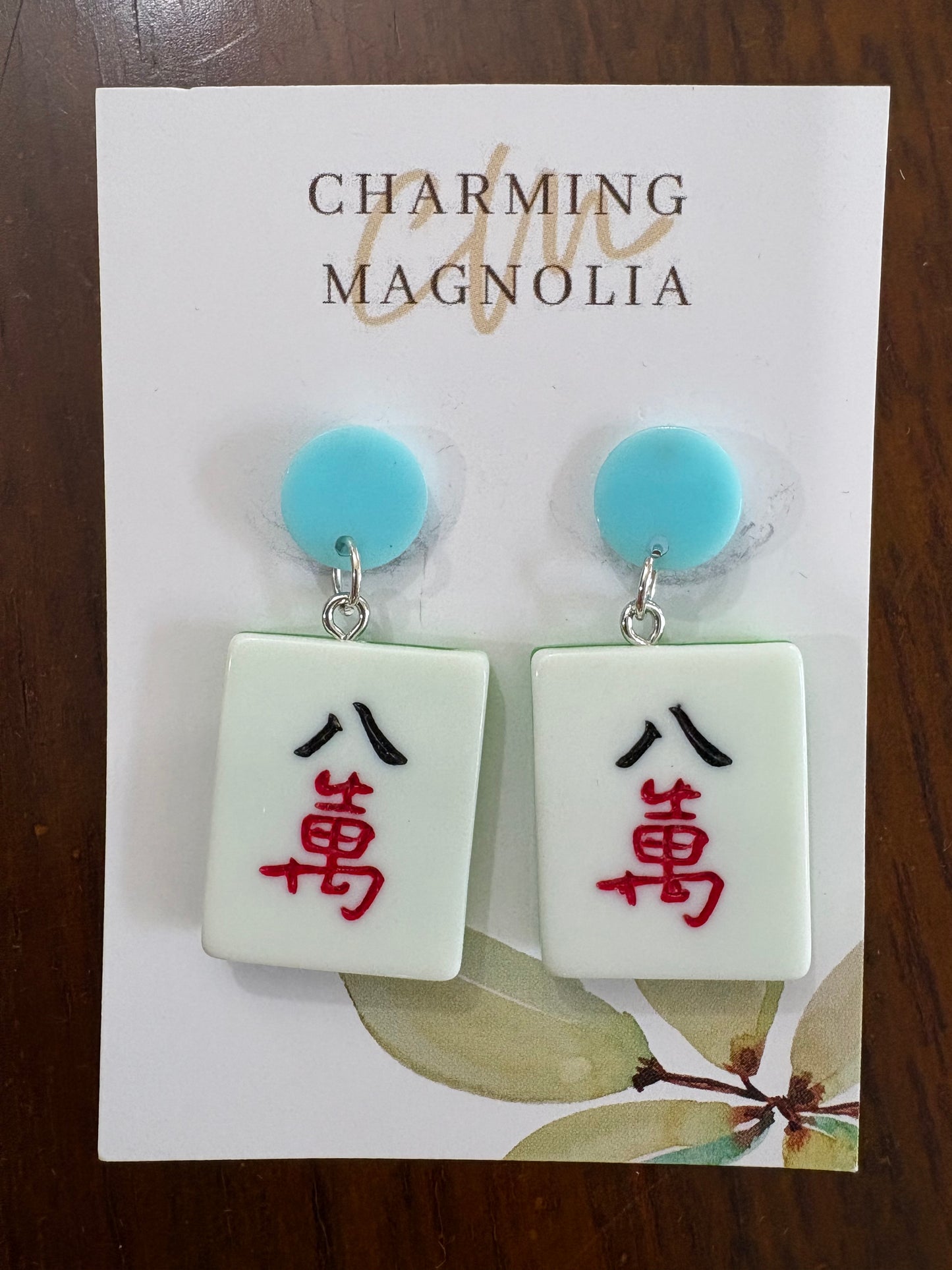 Dot Mahjong Tile Earrings